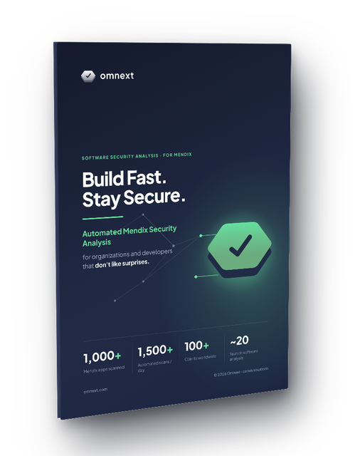 Fact sheet: Software security analysis for Mendix
